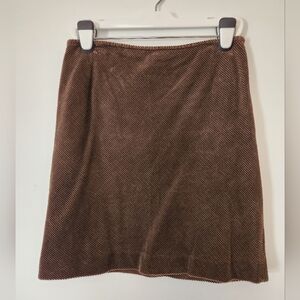 St. John's Bay Brown Corduroy Mini Skirt Size 8